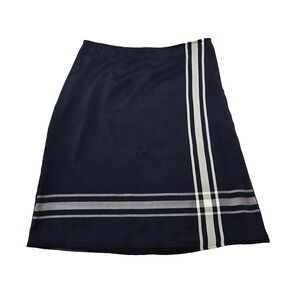 Laura Leigh Women's Silk Skirt Handkerchief Pattern Lined Side Zip Size 10